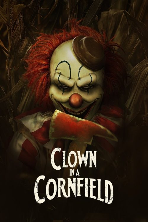Payaso en un campo de maíz